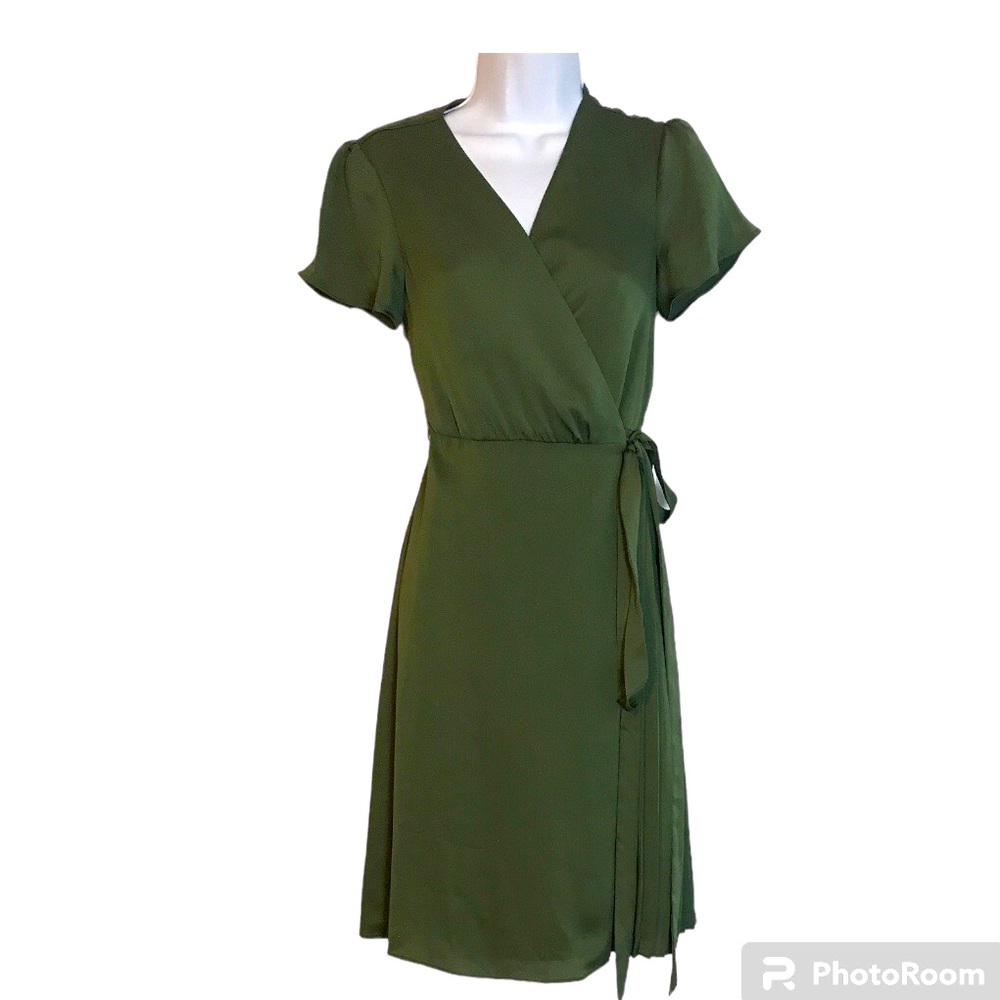 Banana Republic True Wrap Dress With Pleat Detail Women’s Size XS Petite